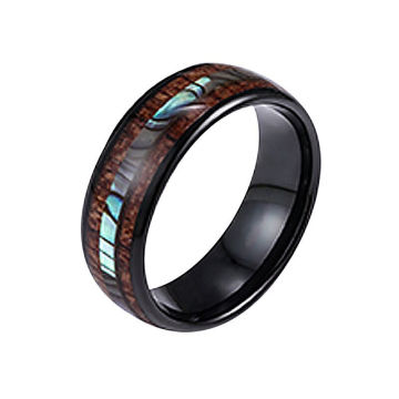 Fashion Hot vendiendo joyería de anillo de cerámica negro de 8 mm.